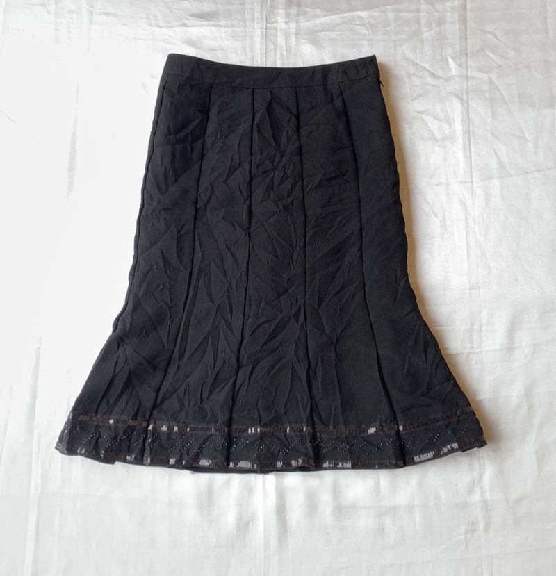 Black Sequined Skirt