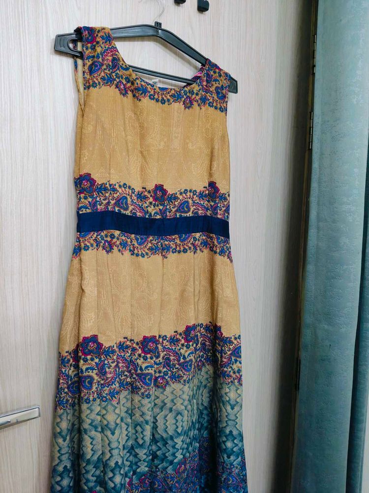 Printed Kurta Full Length, With Koti On Top