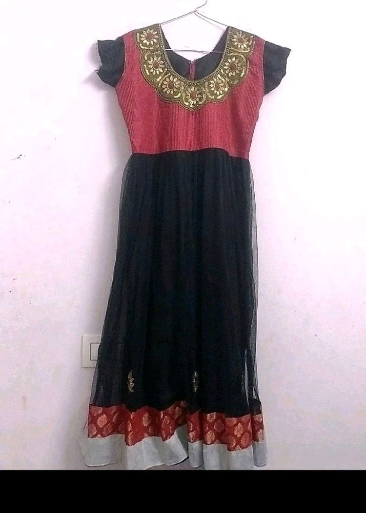 Anarkali Black Kurthi