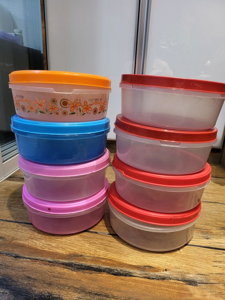 8 Pcs Used Plastic Box