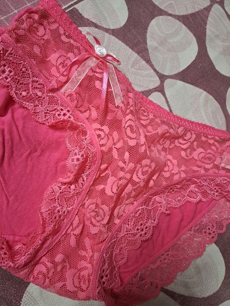 2  Net Panty Pink And Maroon