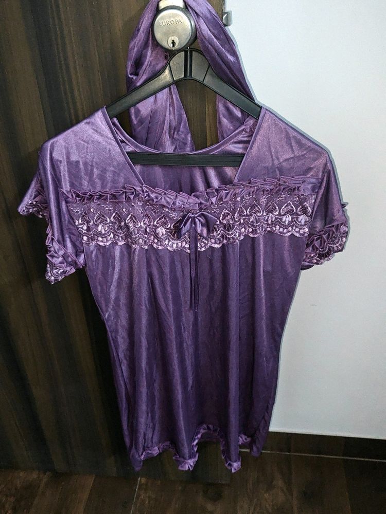 Negotiable Satin Woman purple NightWear