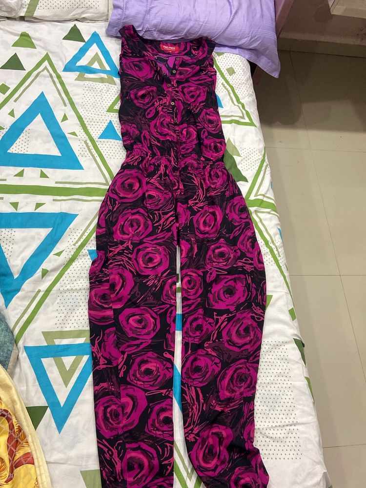 Purple Rose Themed Jumpsuit