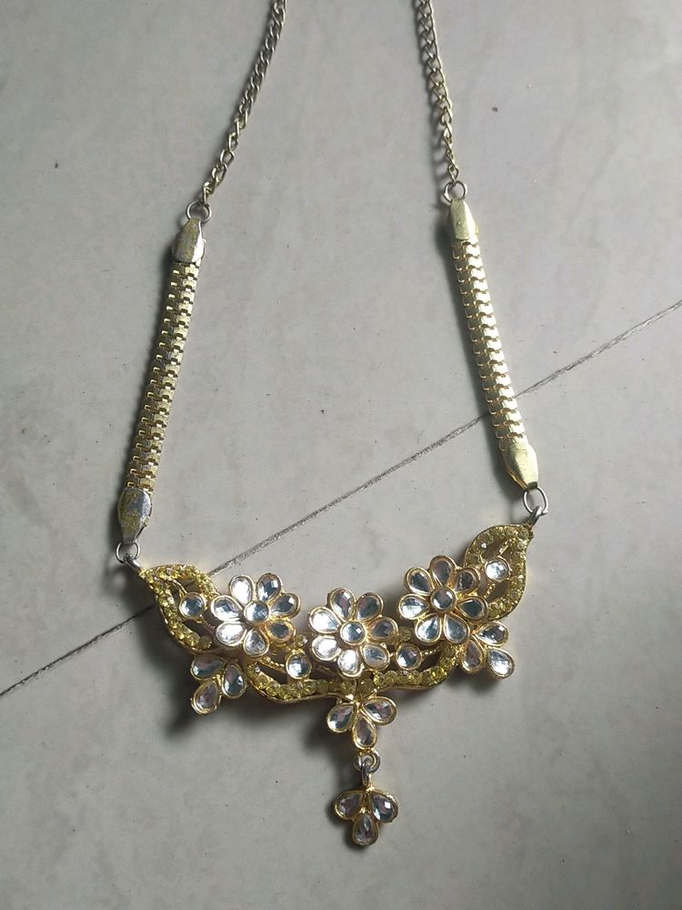 Gold And White Necklace