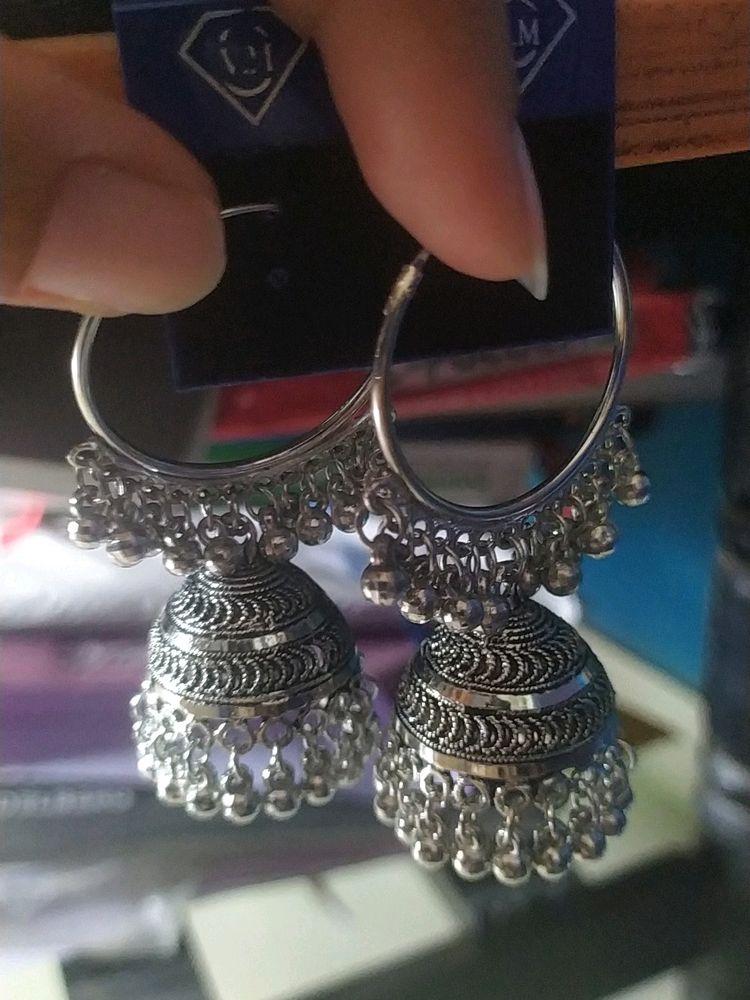 Navratri Special Oxidised Jhumka