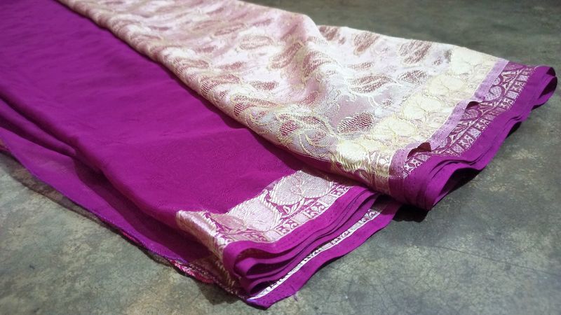 Purple Textured Saree