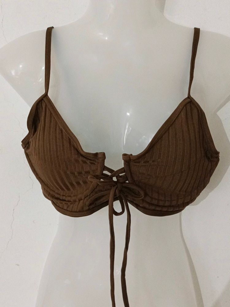 BROWN BRA