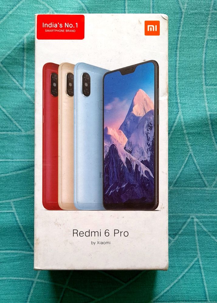 Only Box Of Redmi 6 Pro Mobile