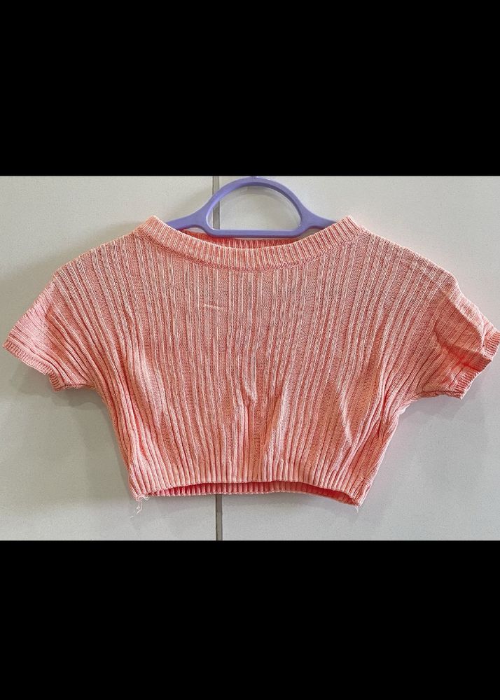 Peach Crop Top