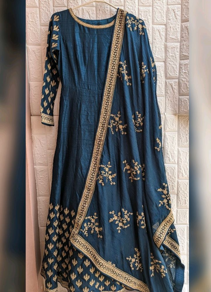 Sapphire Blue Ethnic Gown