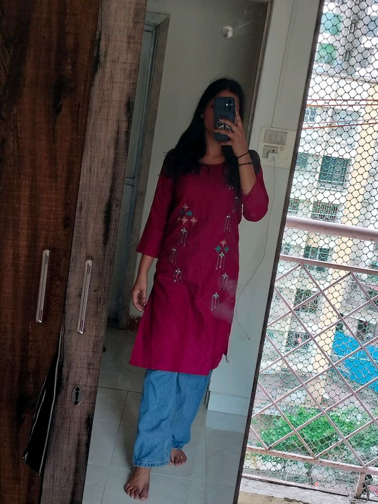 Maroon Kurti