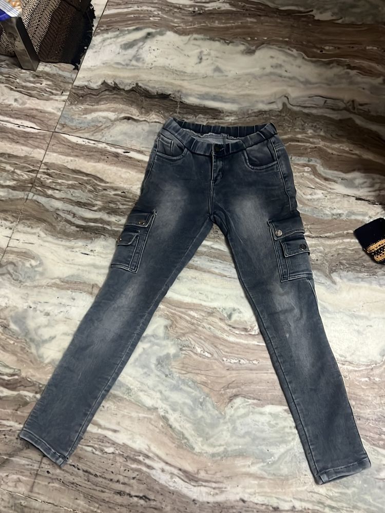 Denim Jean With Side Pockets