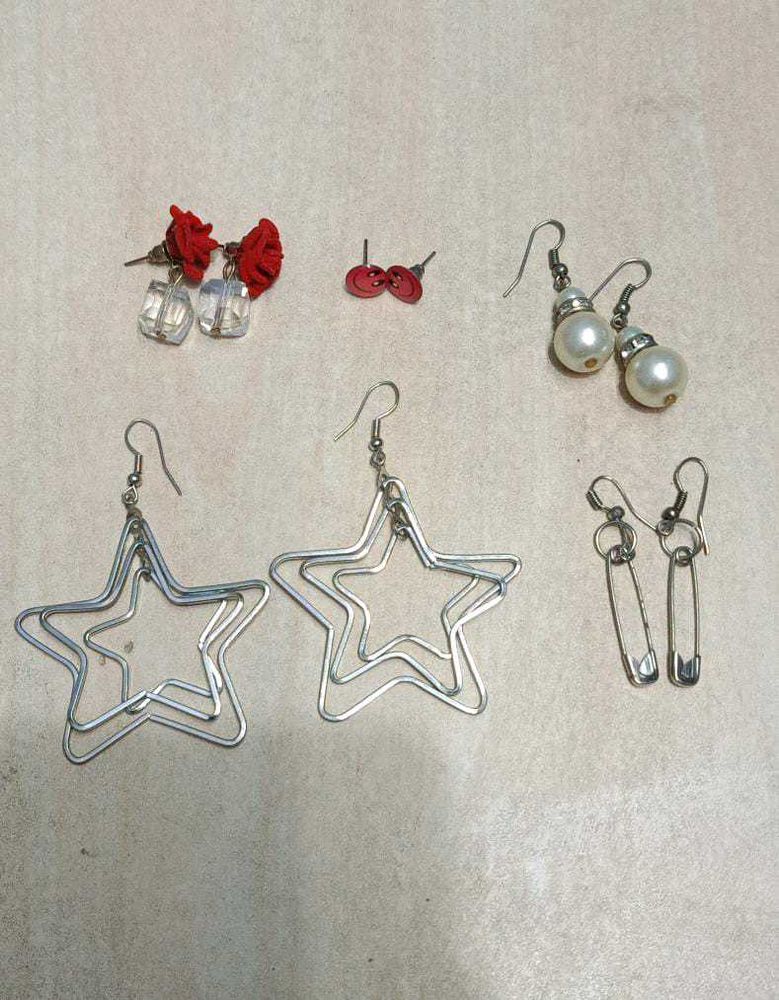 Set of 5 earrings for women