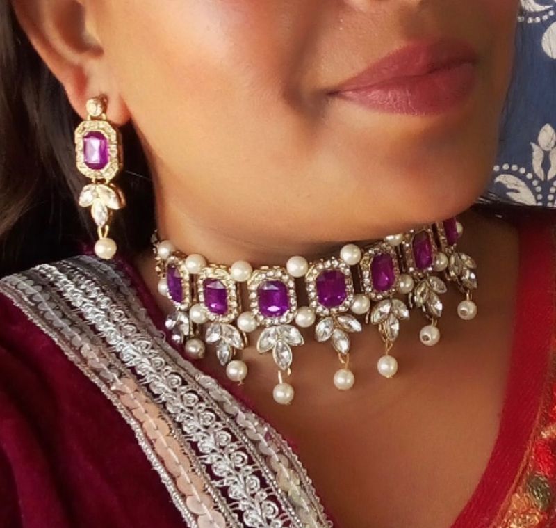 Purple Jewellery Set