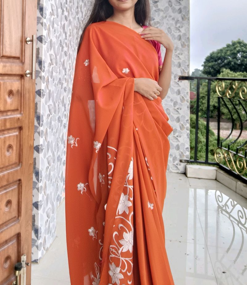 Saree With Blouse Piece