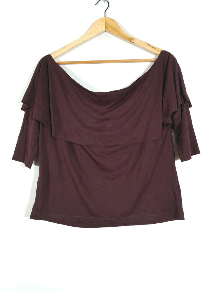 L Size Off Shoulder Western Top (Women's)