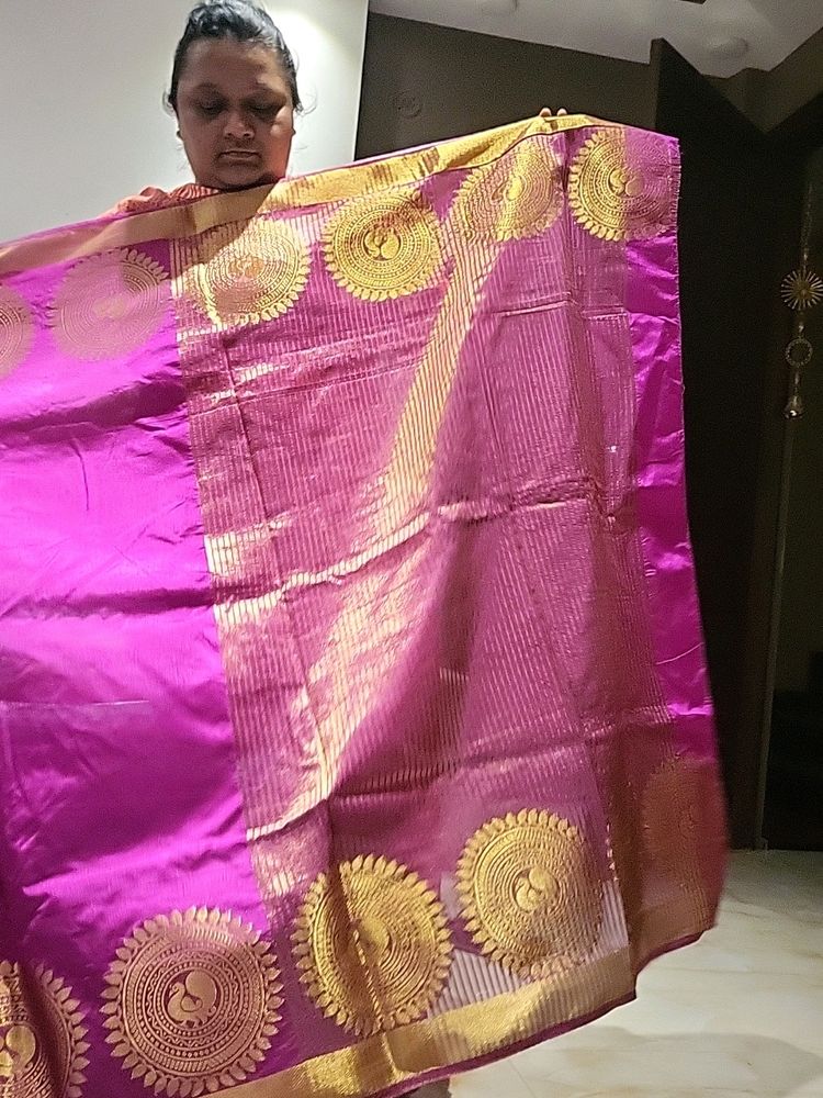 chanderi Silk Saree Brand New  Blouse Stitch