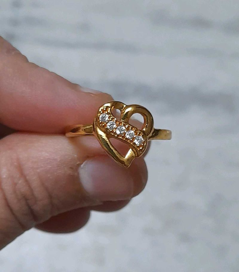 Heart with Stones Ring