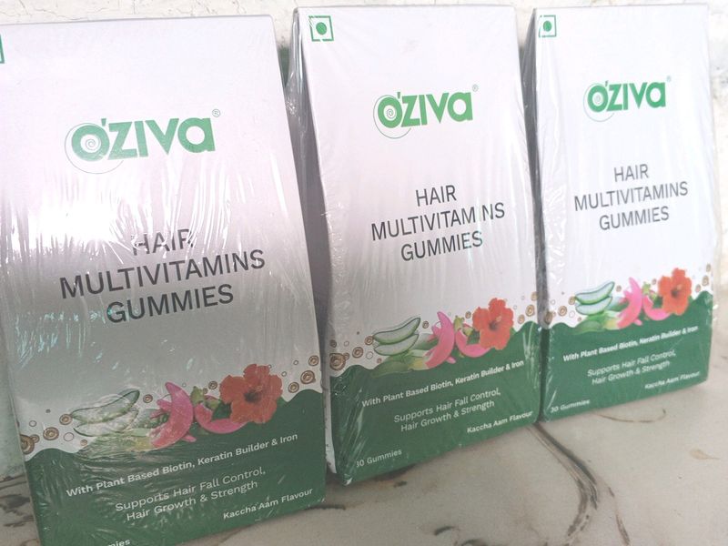 Oziva hair Multivitamin Gummies Pack Of 3