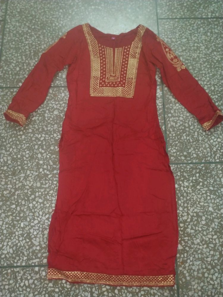 Red Kurta Set