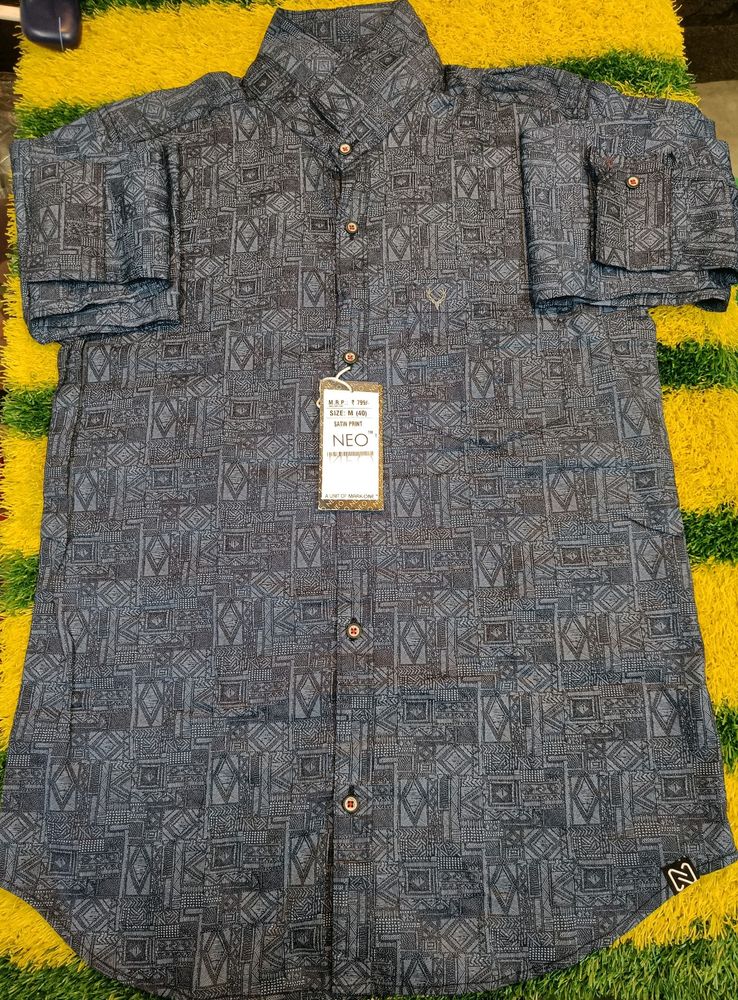 *NEO Printing Semi Formal Cotton Shirt*