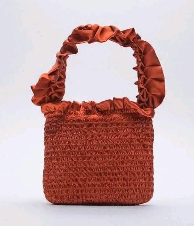 Zara Russet Ruffle Mini Bag