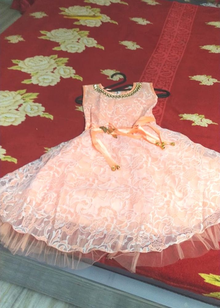 Baby Pink Frock For Girl