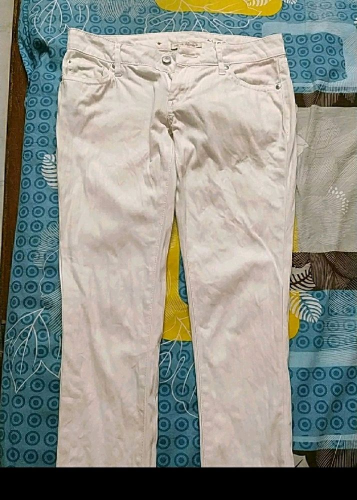 Mango White Jeans