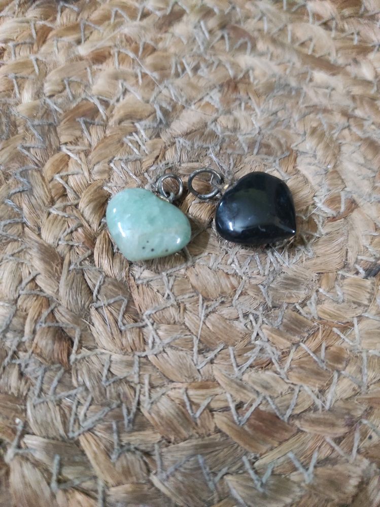 Two Natural Stone Vintage Pendants