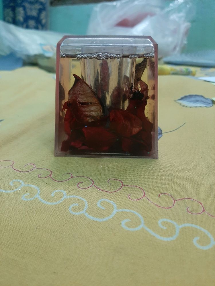 Pen Stand With Dried Rose Petals