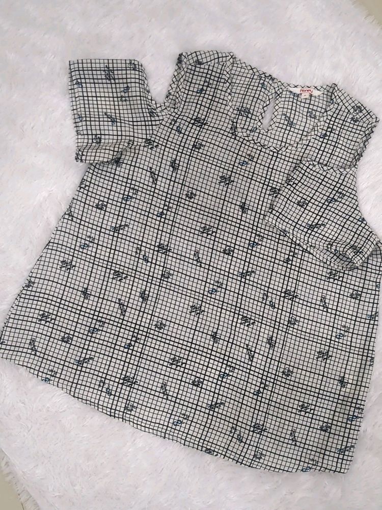 Black White Check Box Shirt