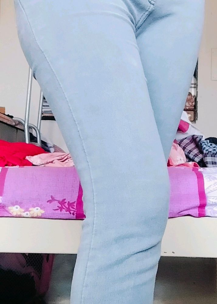 Gray Colour Skinny Jeans For Women