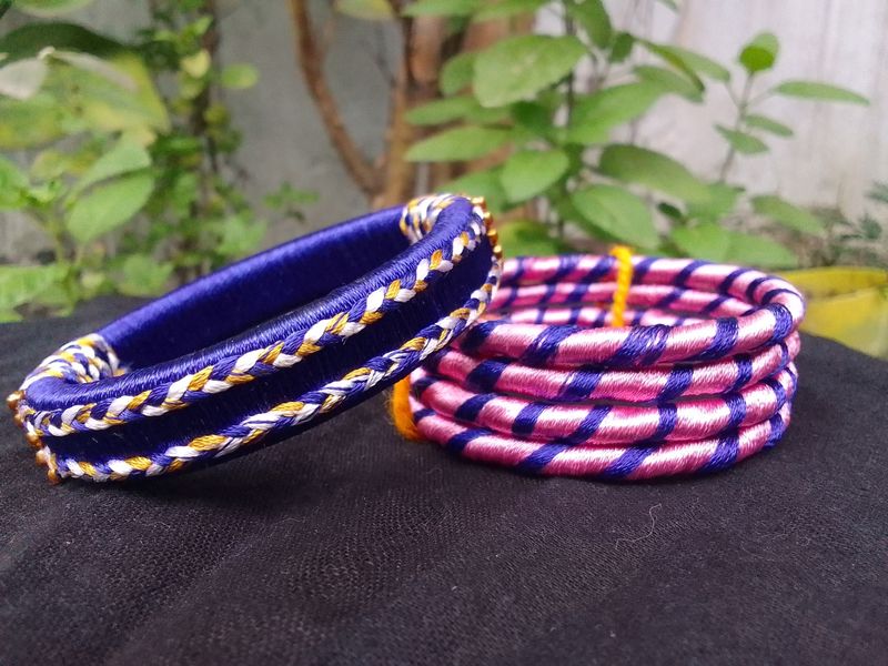 2 Pairs Of Handmade Bangles