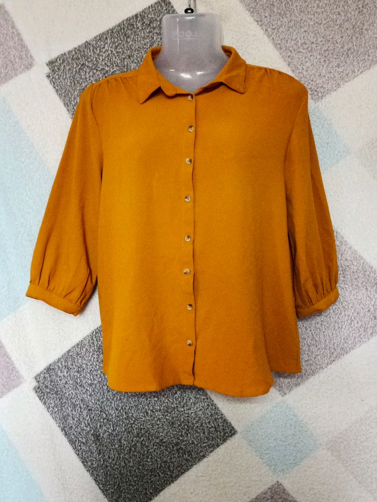 Women Casual Shirts- Mustard