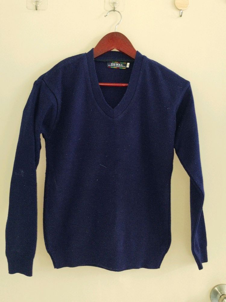 full sleeves navy blue sweater