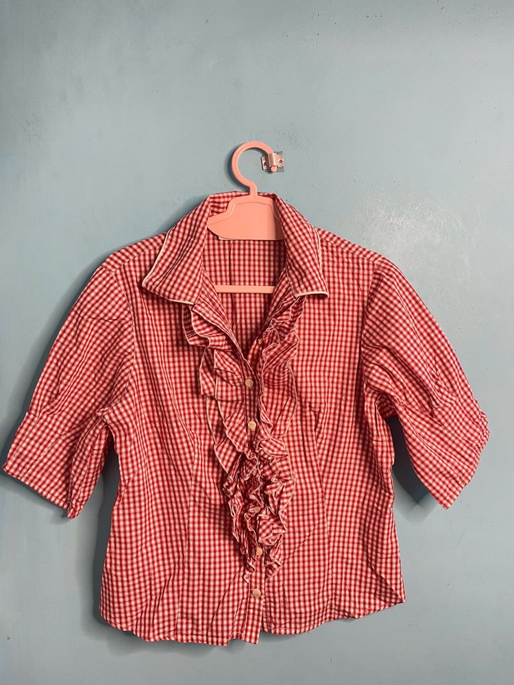 Red Gingham Top