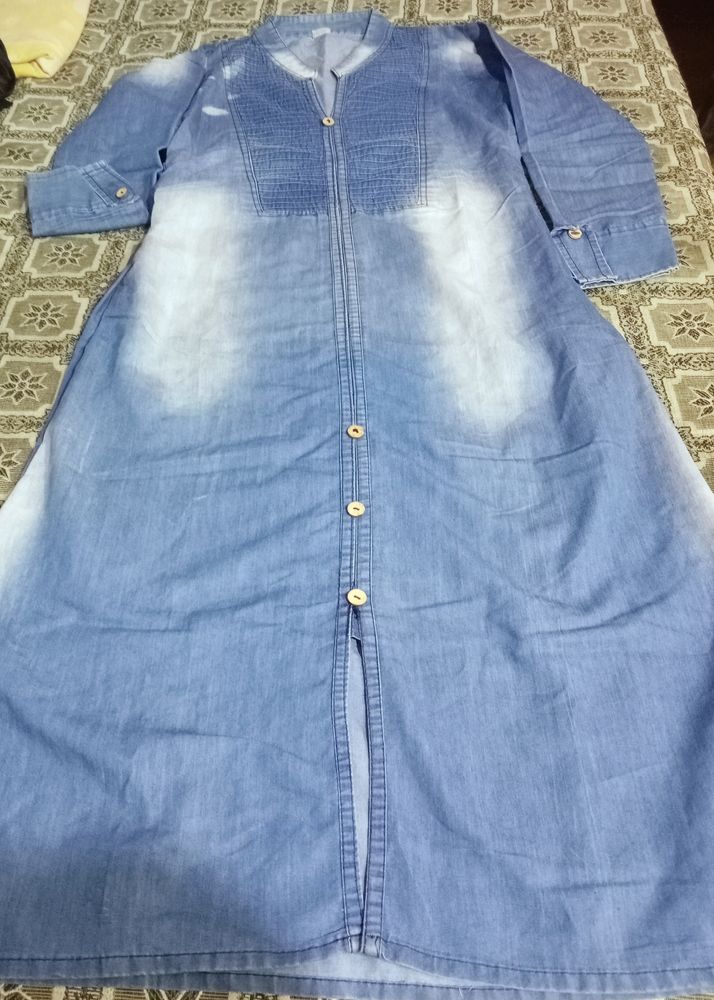 Denim Long Kurti