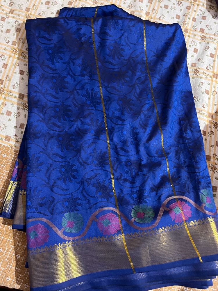 Art Silk Saree With Readymade Blouse