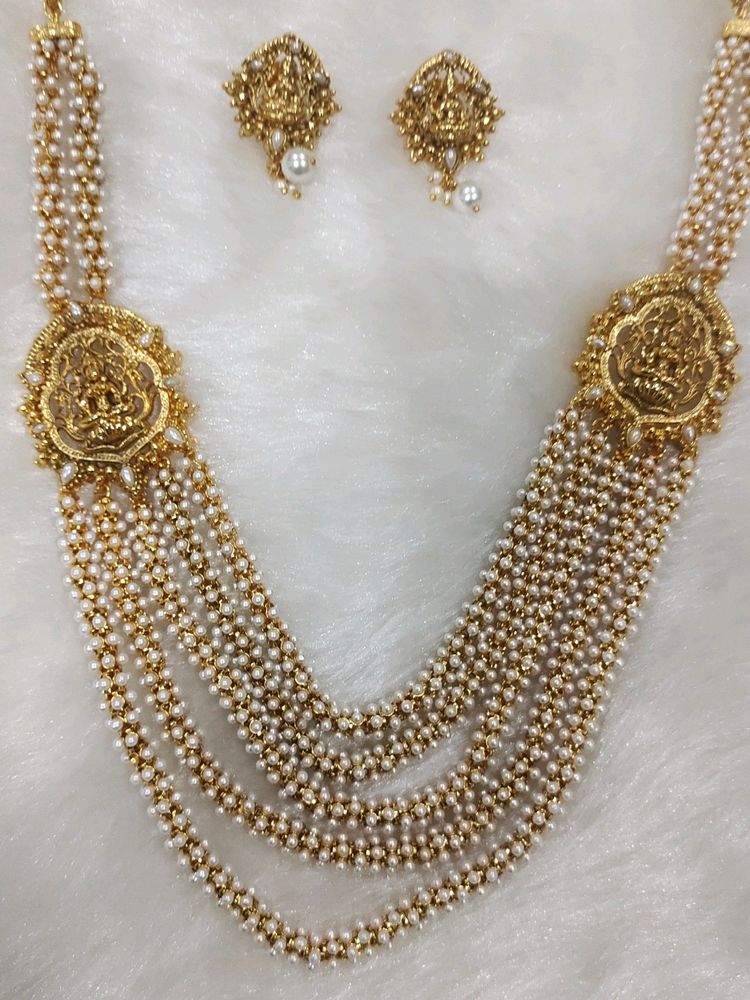 5 Layered South Gold Polish Necklace Set