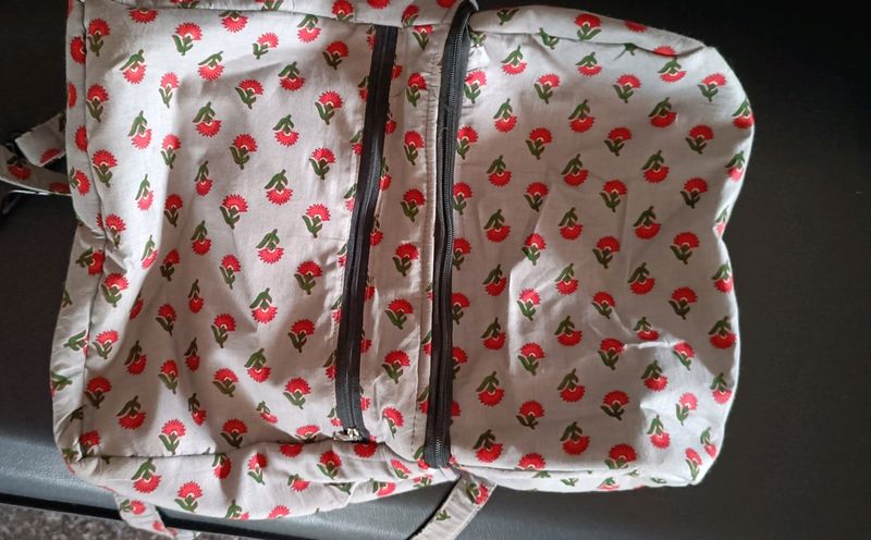 MultiZip Diaper Bag With Multiple Sections