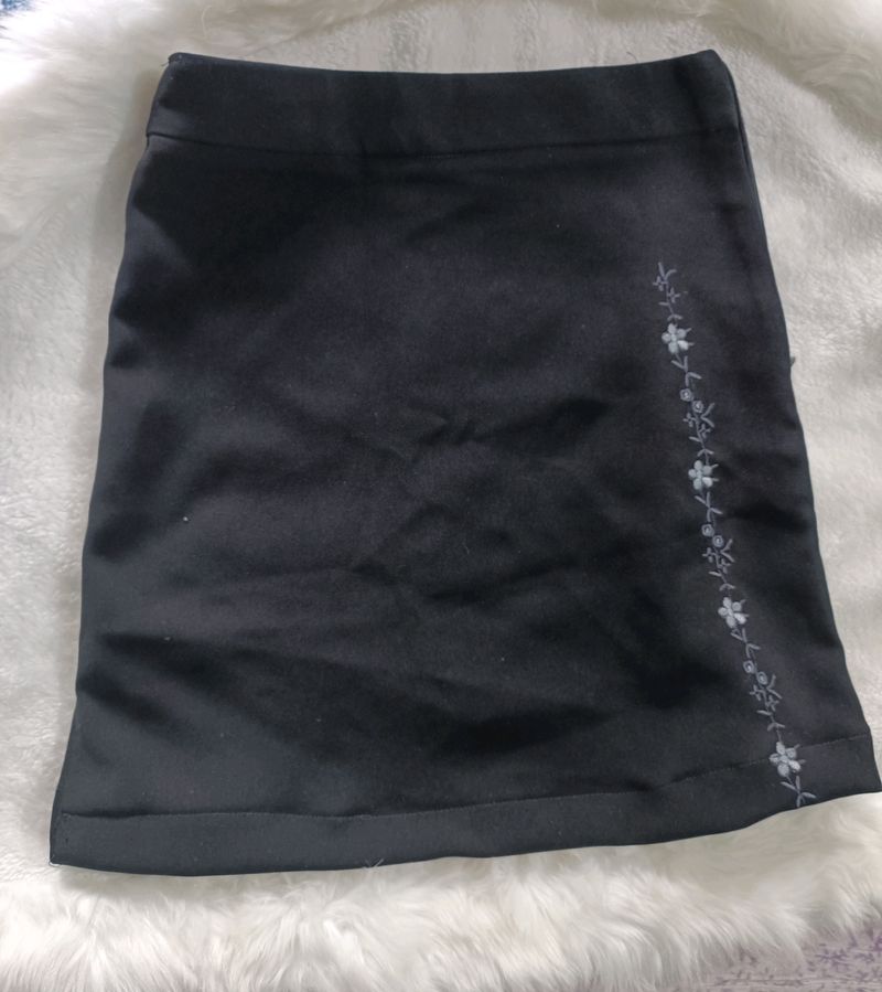 A-line Black Skirt