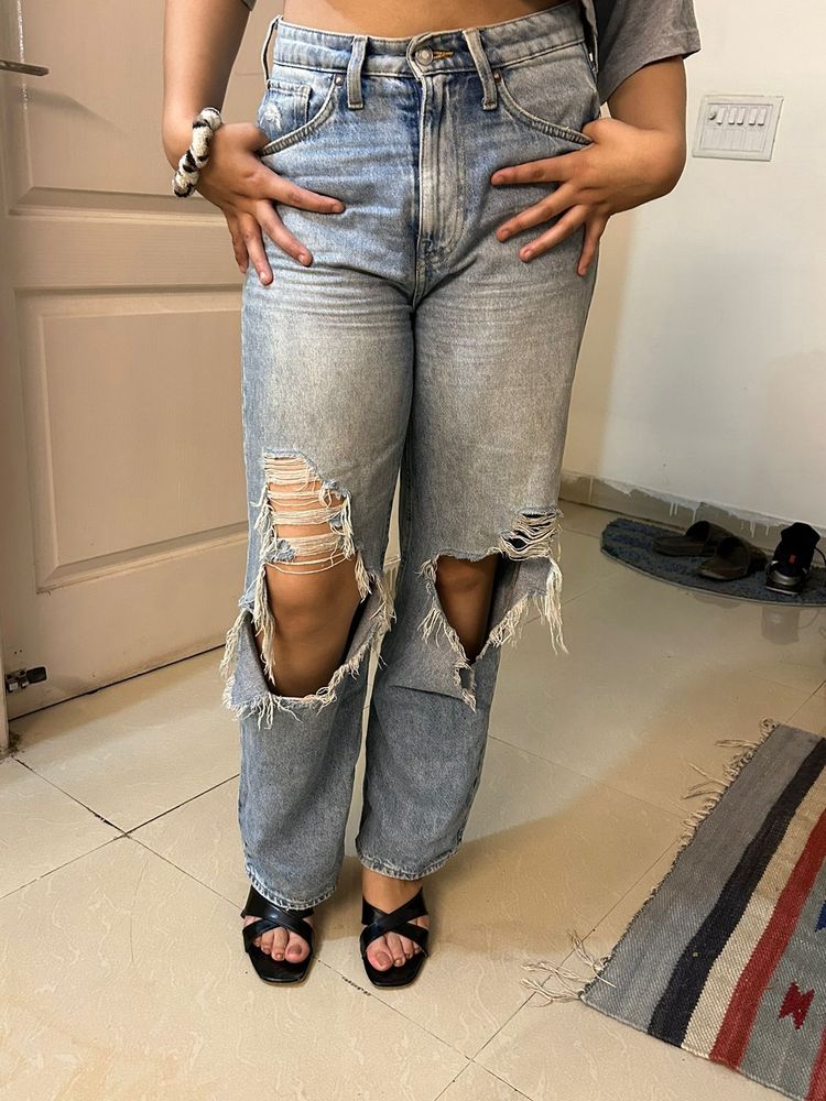 Ripped Jeans By H&M Denims