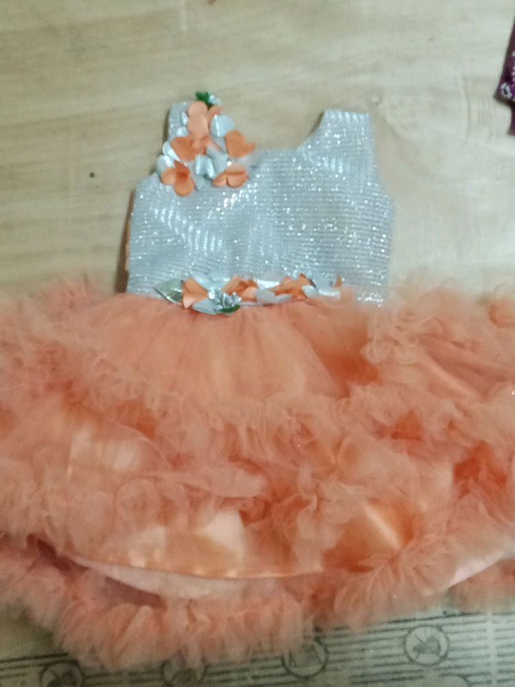 Buteful Net Frock For Baby Gril