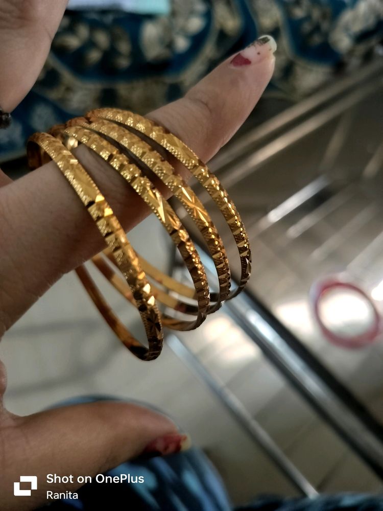 Gold plated bangles