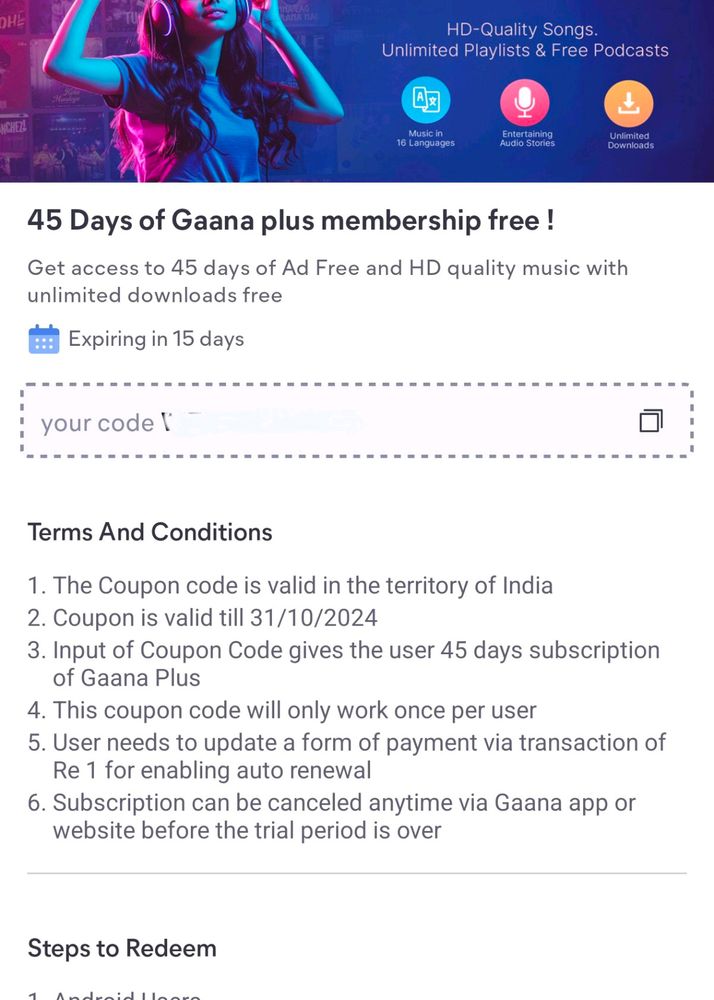 GAANA Plus Membership