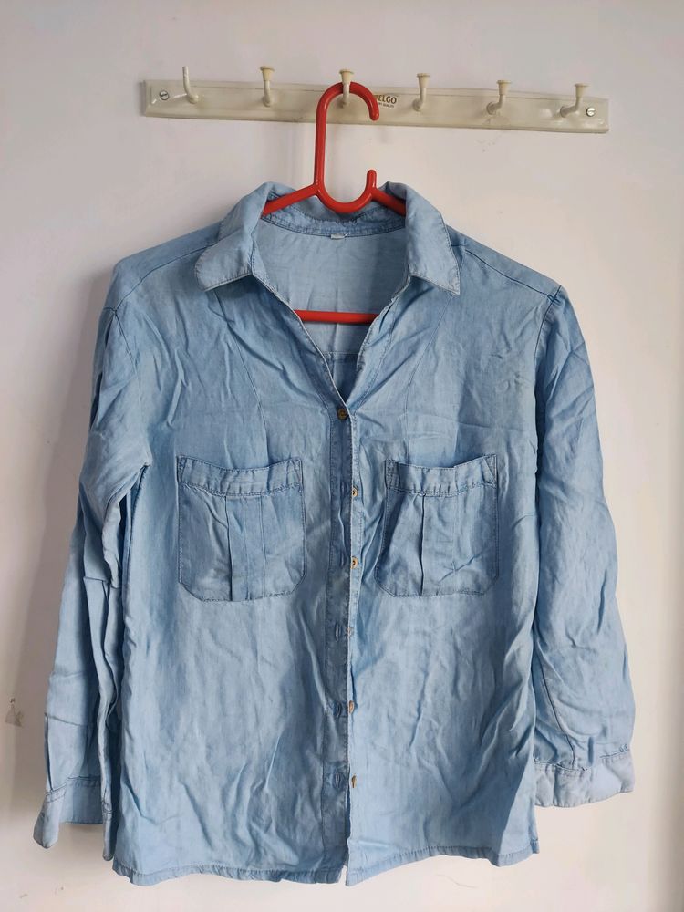 Denim Like Shirt , Can Be Used As Jacket