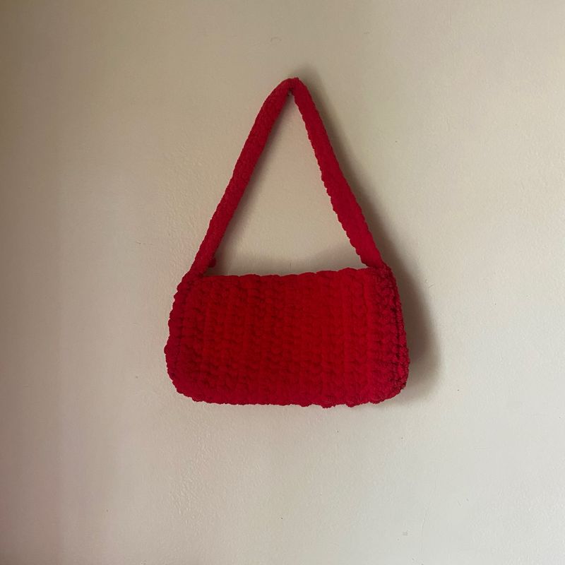 Crocheted Baguette Handbag