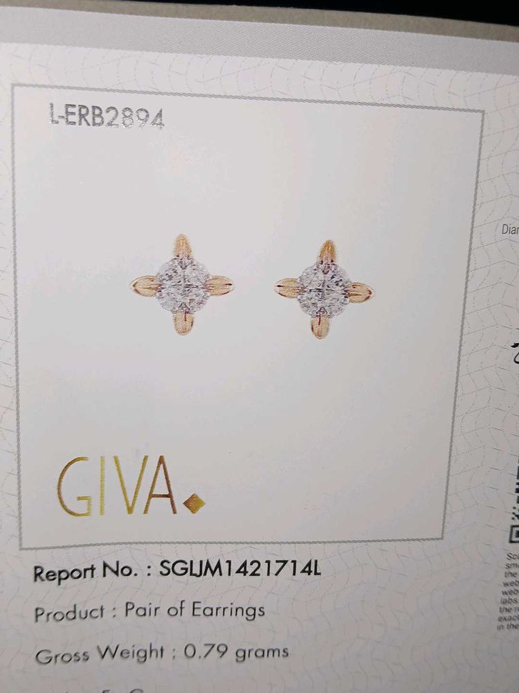 Giva Gold/Diamond Studs