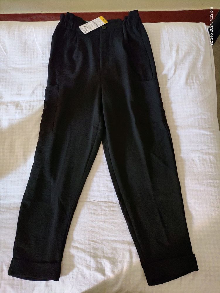 Black Cargo Type Pants