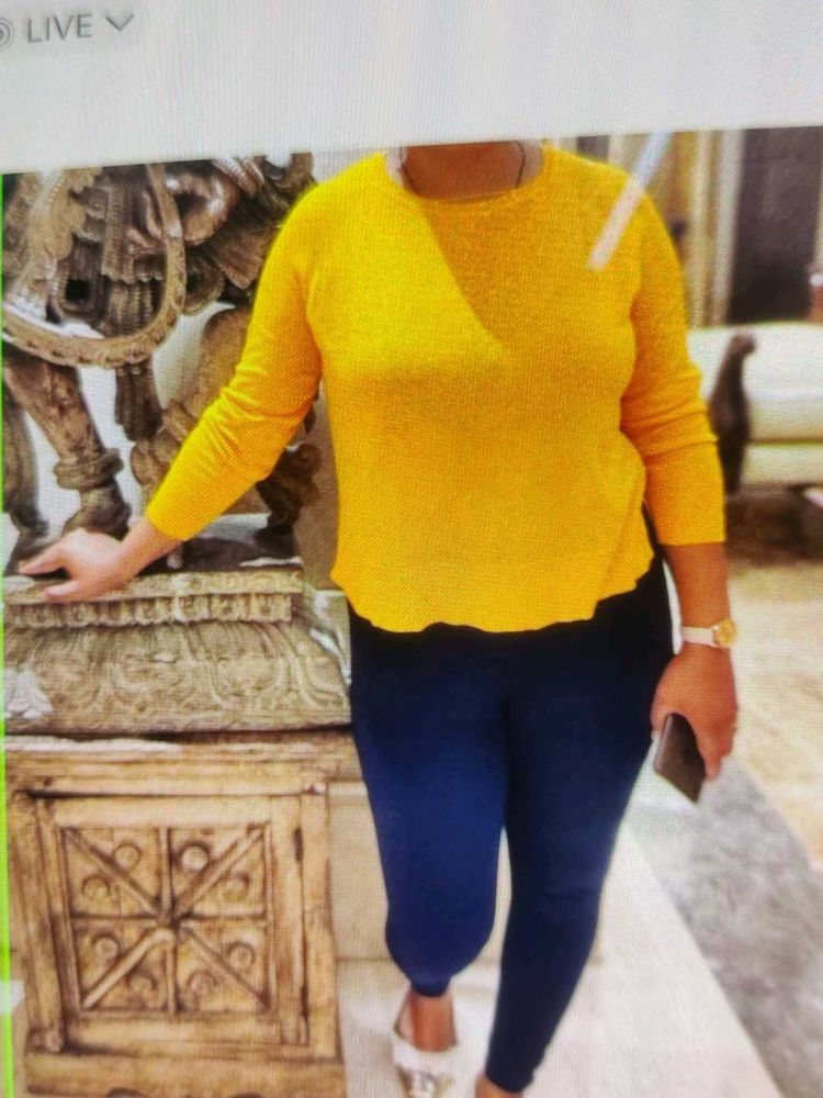 Knit Top Yellow